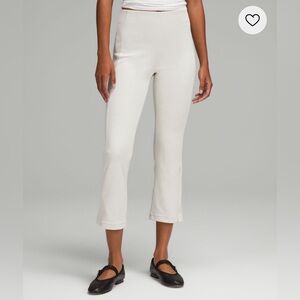 Ribbed Softstreme Zip-Leg High-Rise Cropped Pant 25”